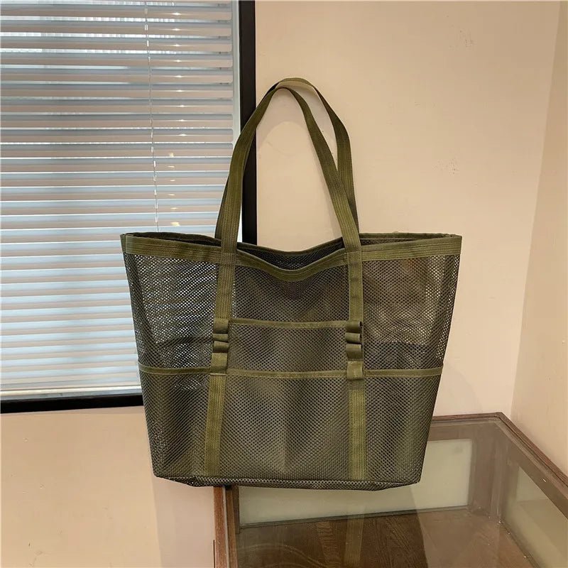 Borsa tote da spiaggia Layla in tela capiente