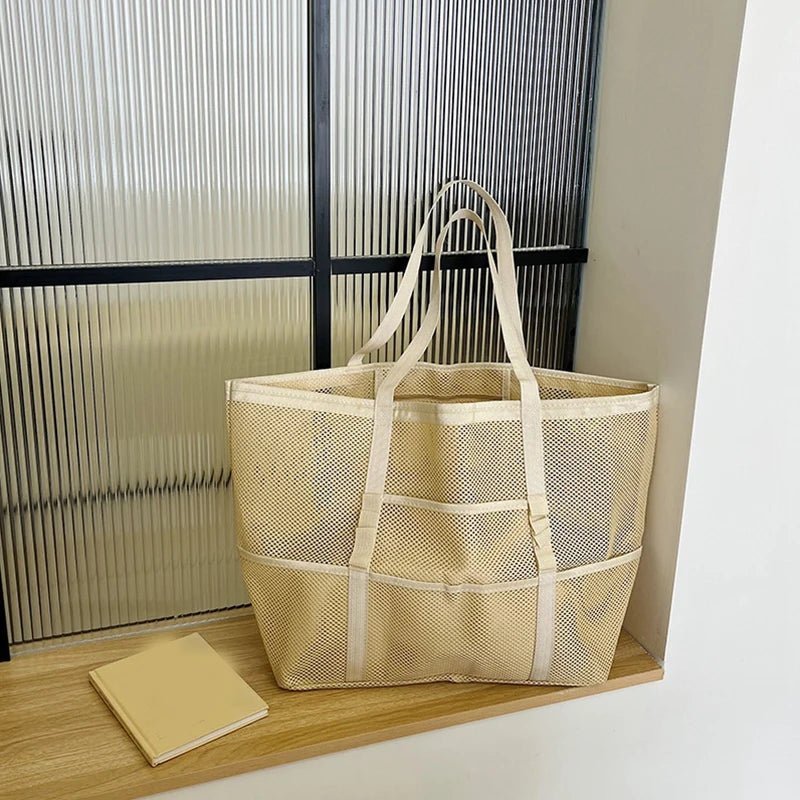 Borsa tote da spiaggia Layla in tela capiente