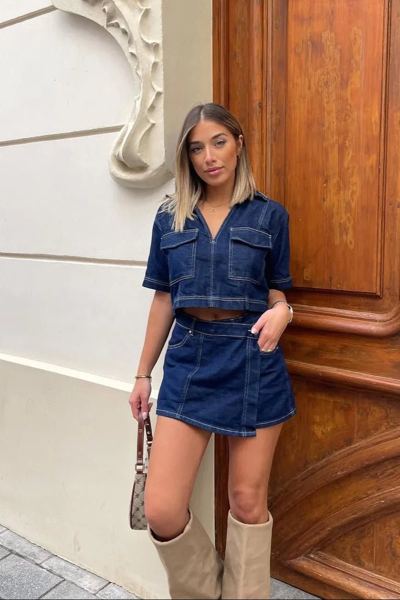 Set composto da top corto e skort Leslie