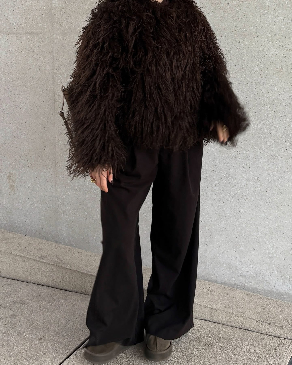 Cappotto in pelliccia sintetica effetto peluche Liza
