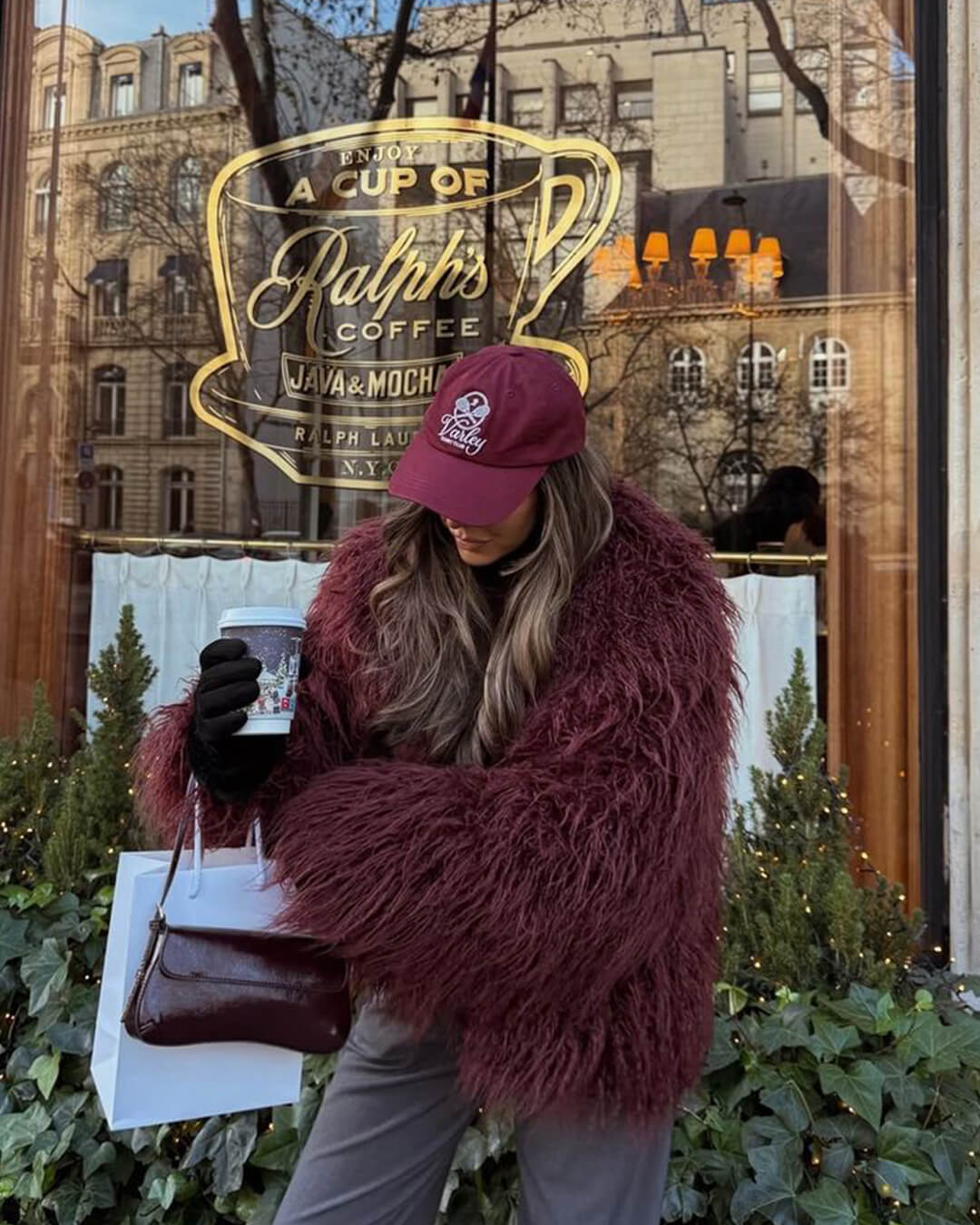 Cappotto in pelliccia sintetica effetto peluche Liza