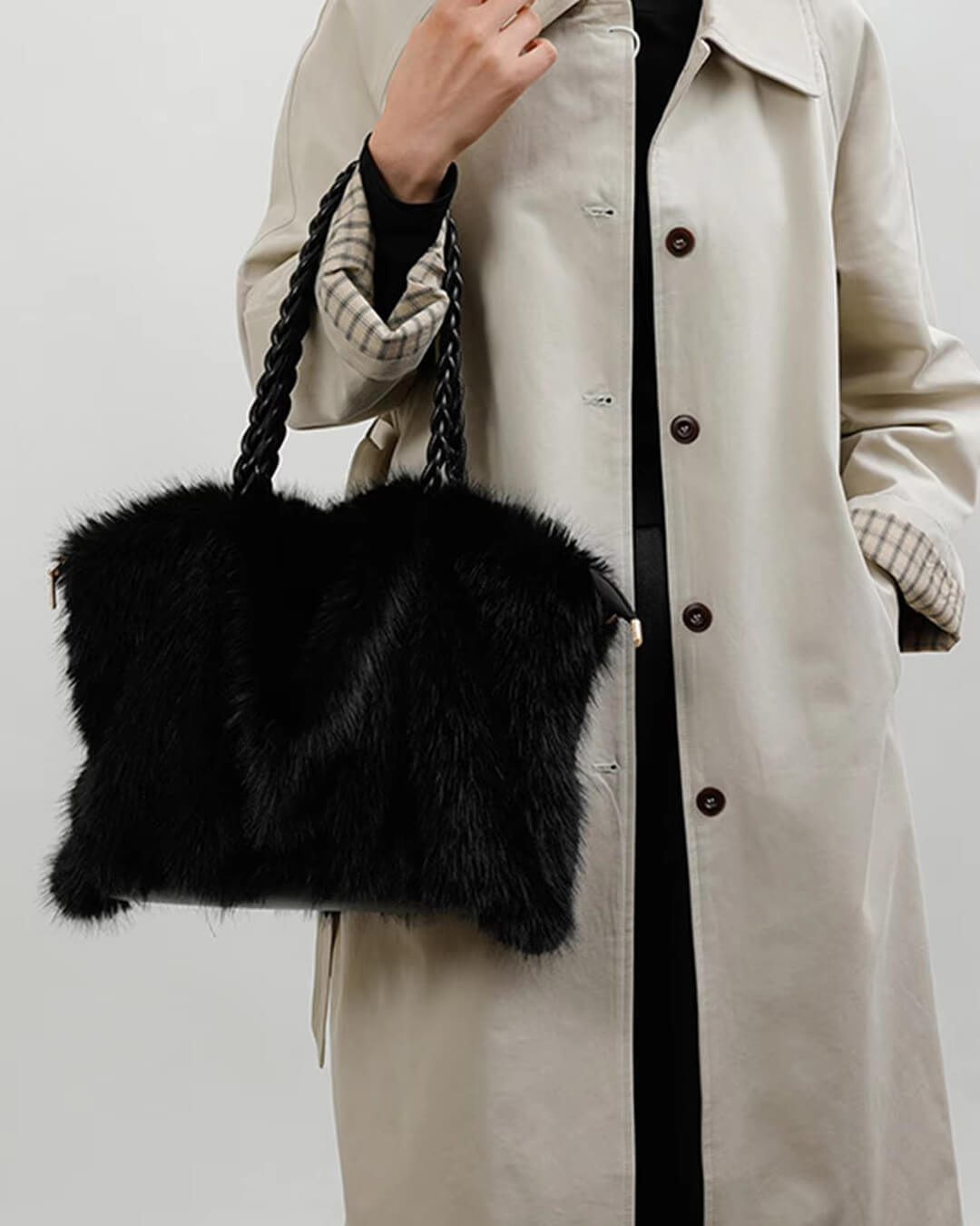 Borsa tote in ecopelliccia Loreen