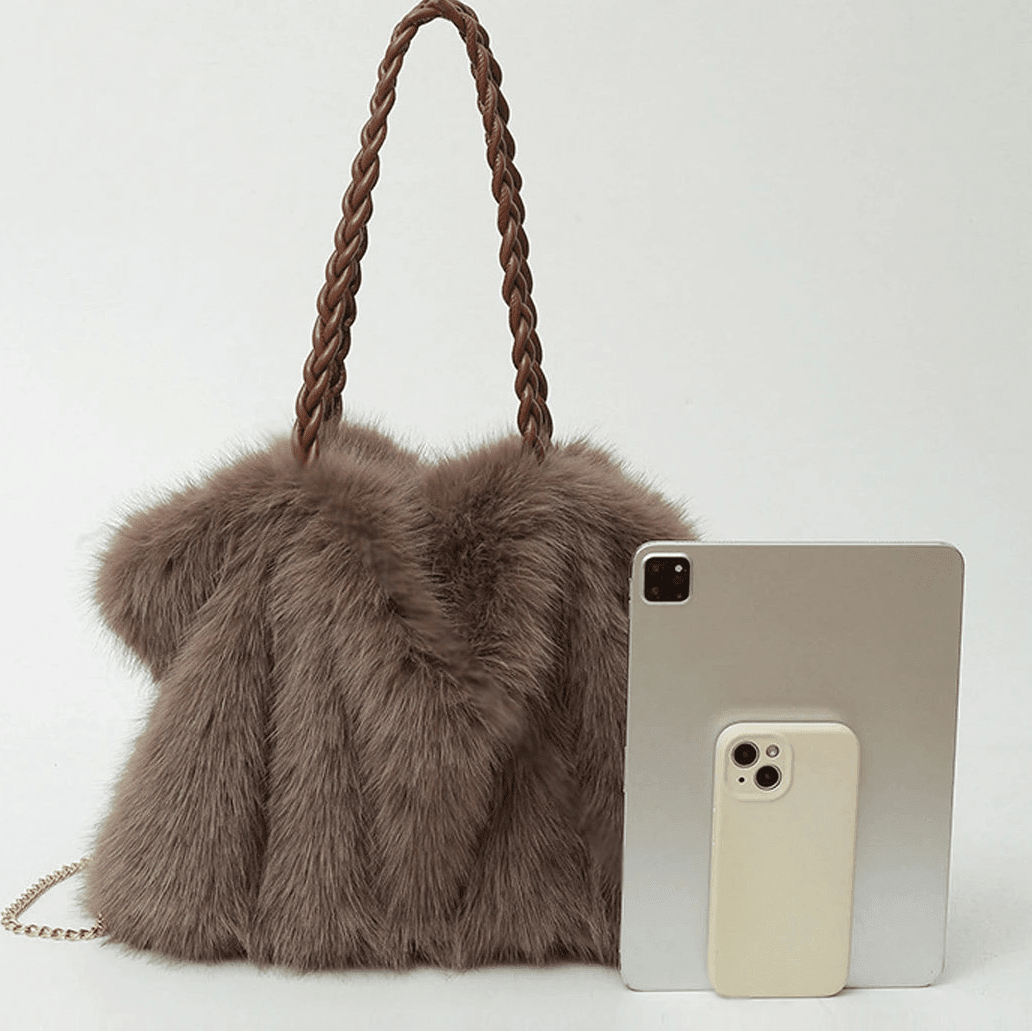 Borsa tote in ecopelliccia Loreen