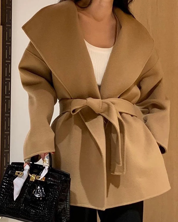 Cappotto a portafoglio con cintura Lorelie