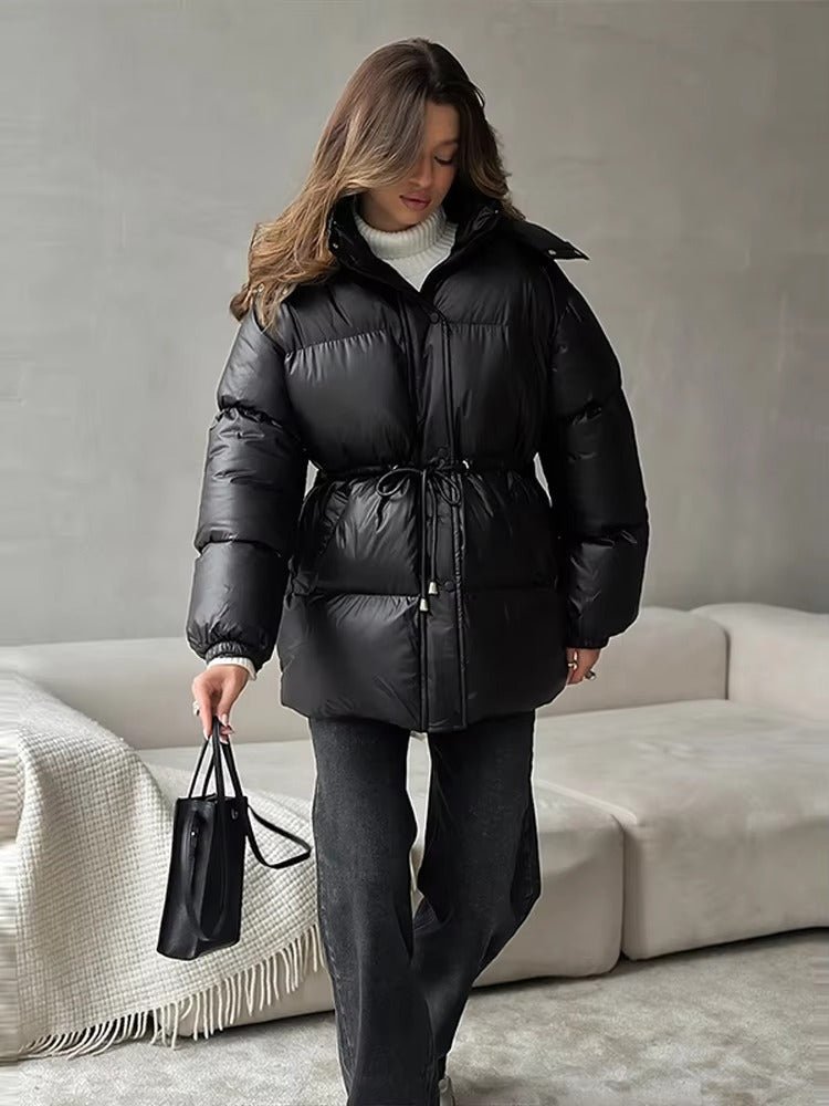 Cappotto imbottito Lorie con cappuccio e coulisse