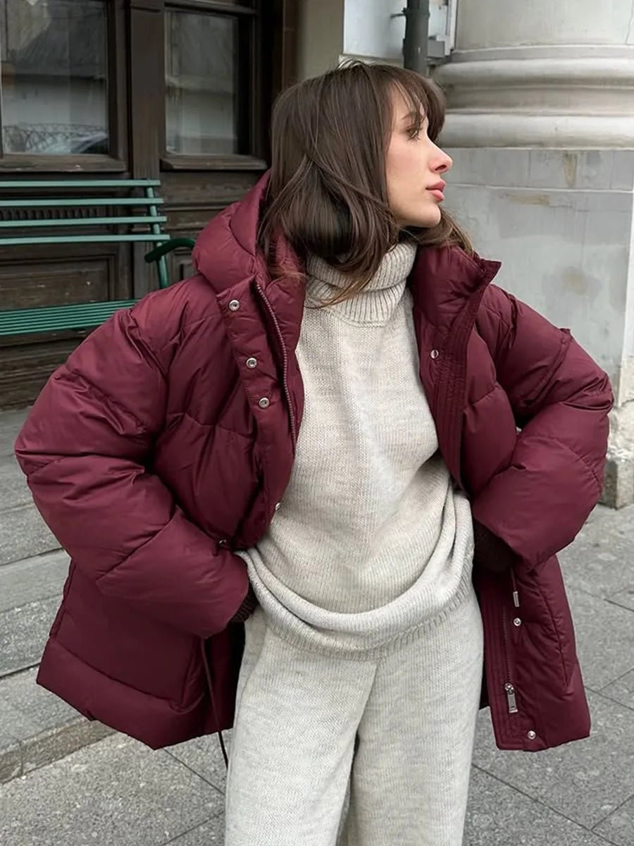 Cappotto imbottito Lorna con cappuccio e coulisse
