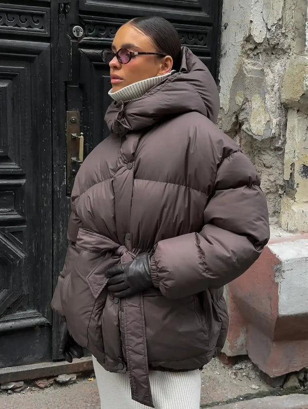 Cappotto con cappuccio e lacci Lorna