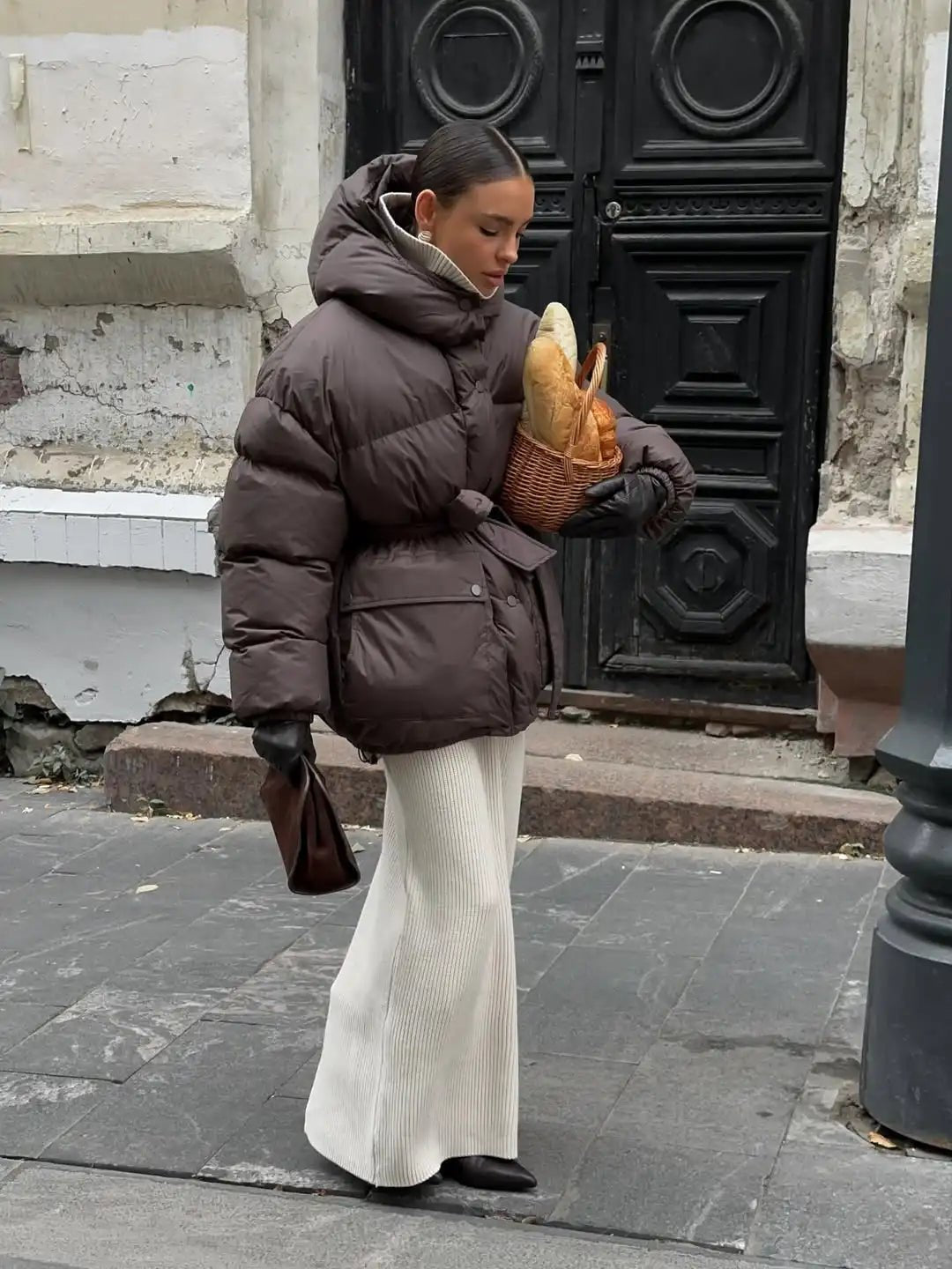 Cappotto con cappuccio e lacci Lorna