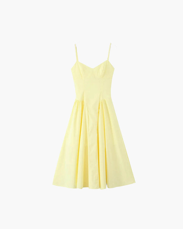 Bianca Bodice Spaghetti Strap Midi Dress