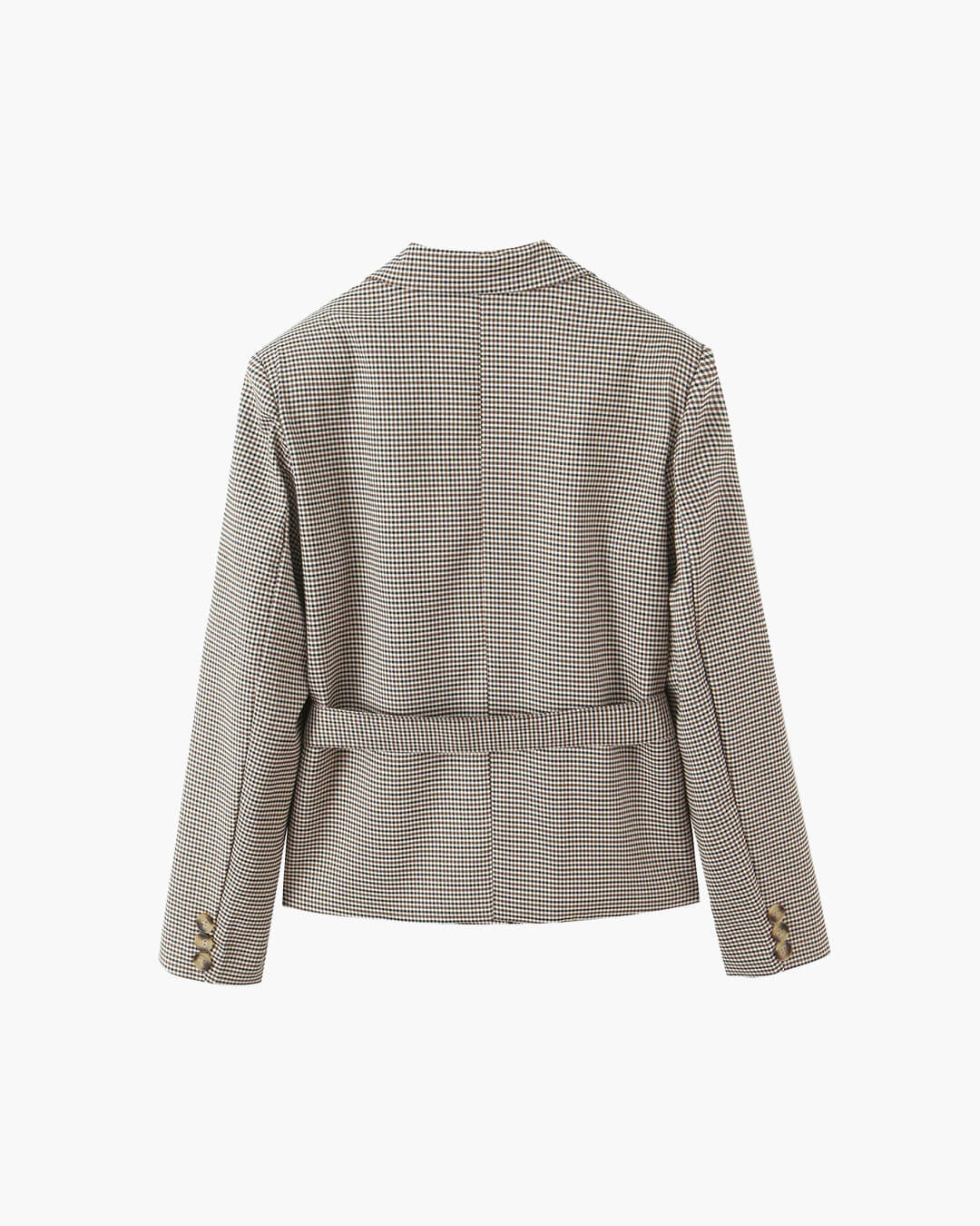 Completo Lucy con pantaloncini pied-de-poule e cintura