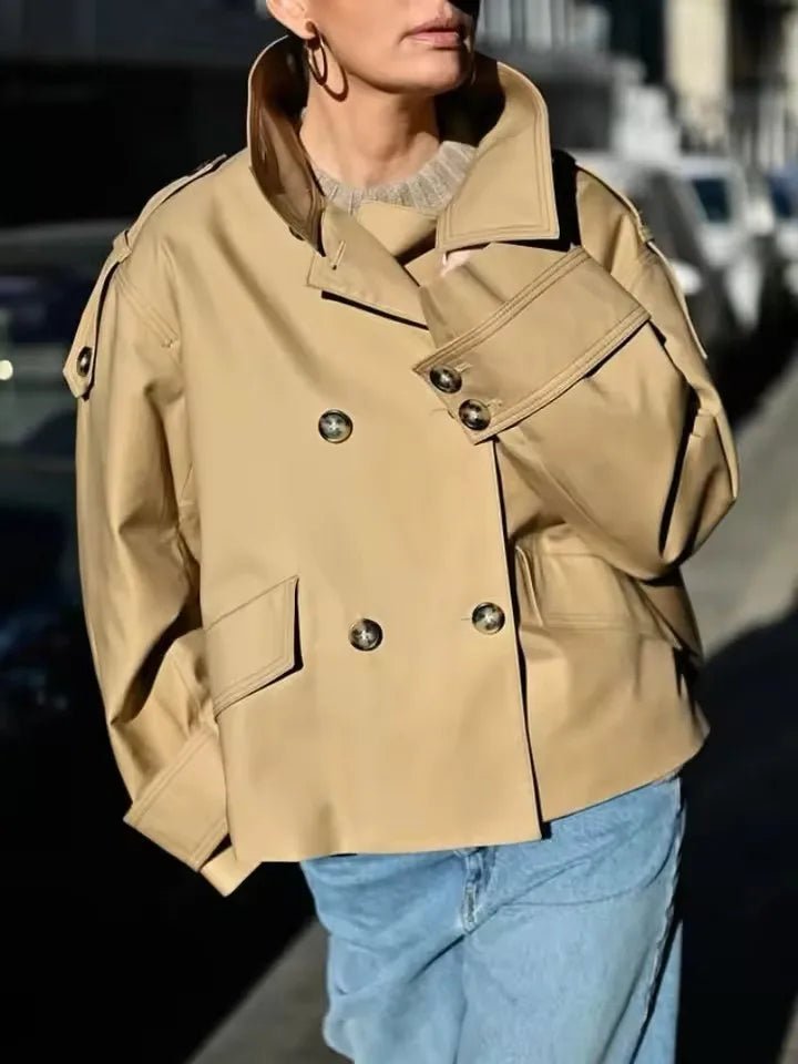 Trench corto con collo rialzato Lucy