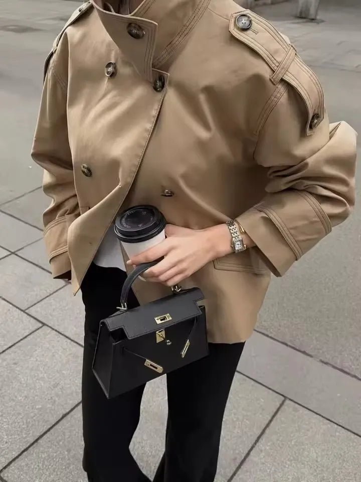 Trench corto con collo rialzato Lucy