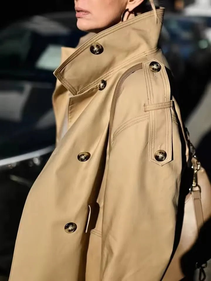 Trench corto con collo rialzato Lucy