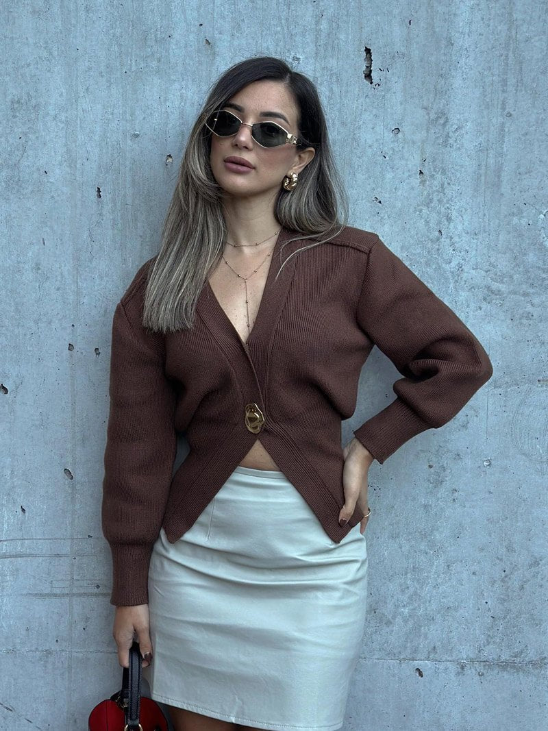 Cardigan lavorato a maglia Lyra