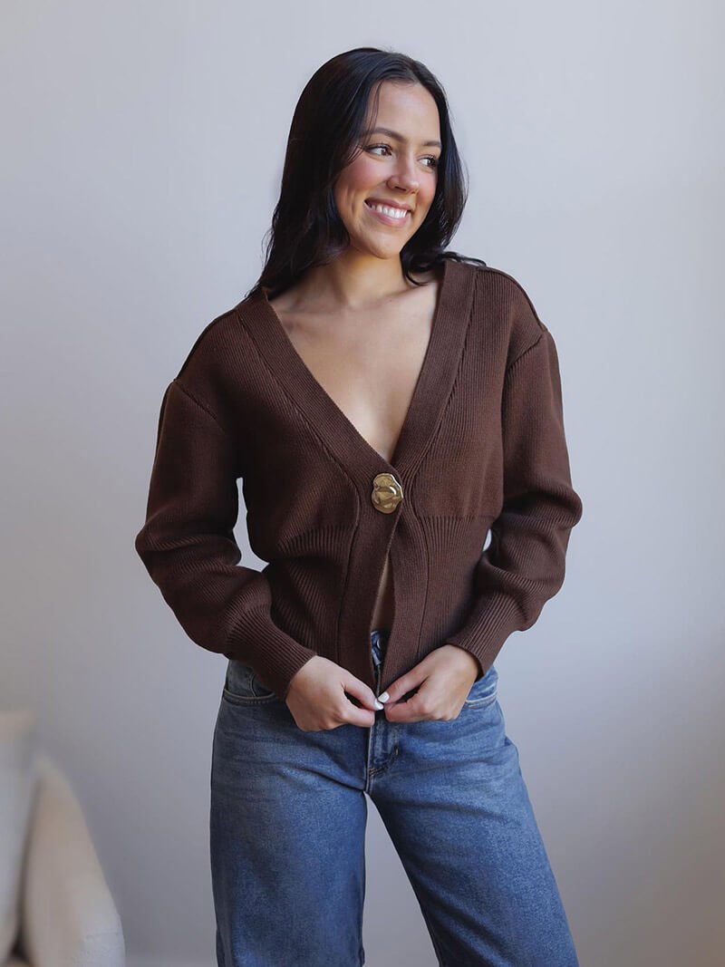 Cardigan lavorato a maglia Lyra