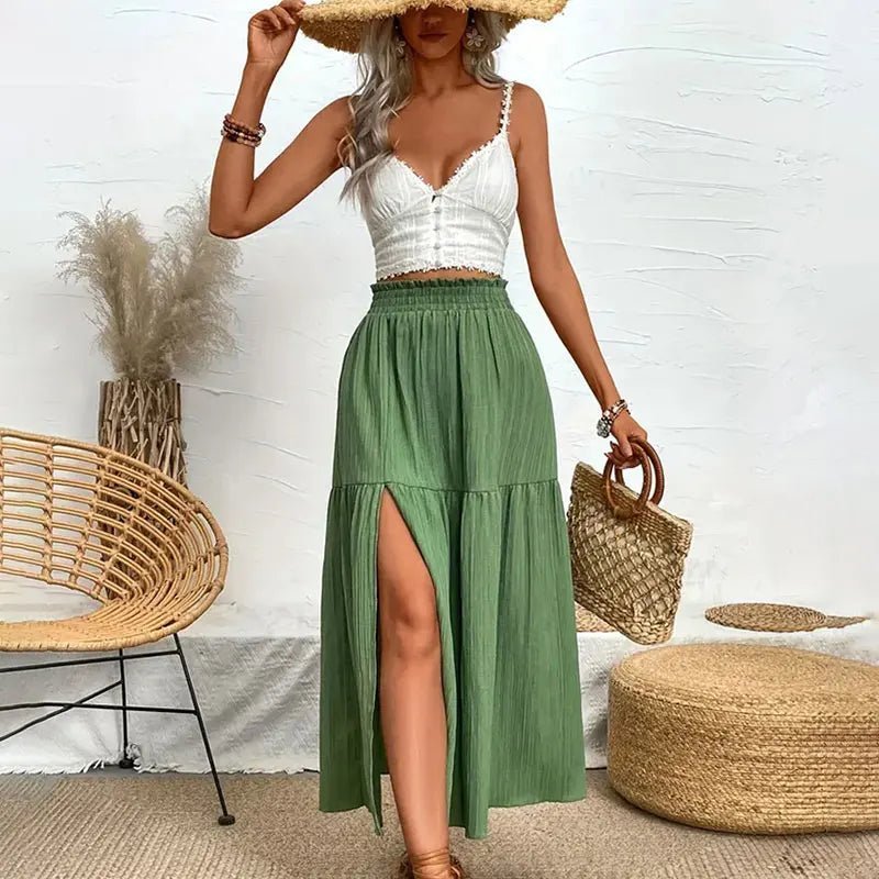 Gonna midi boho a balze Maia