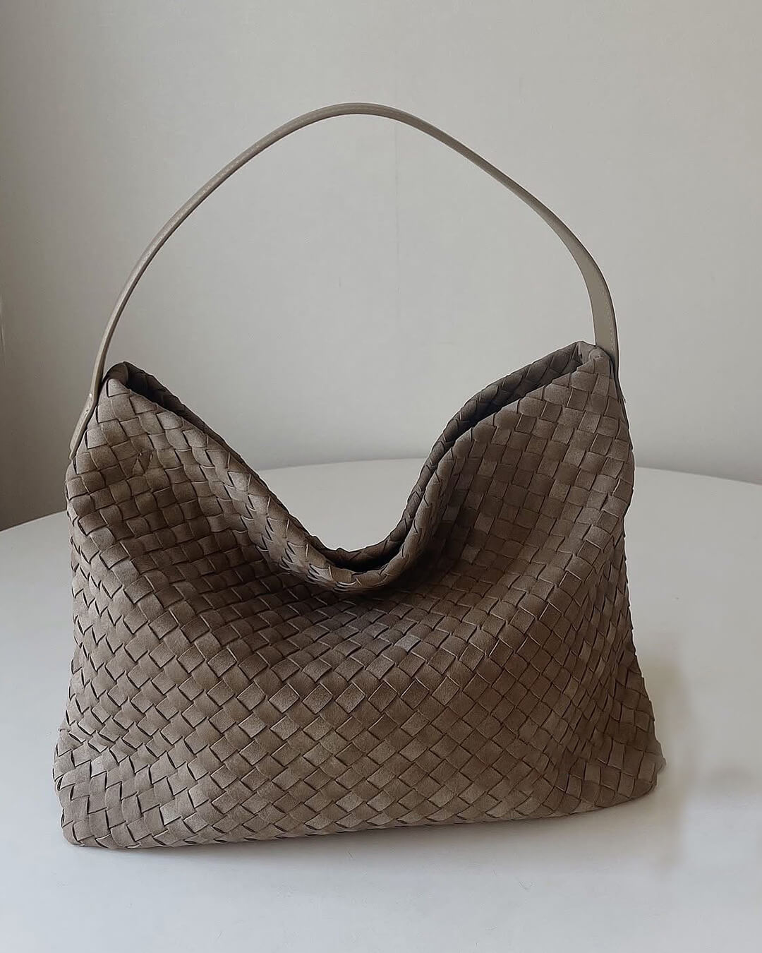 Borsa tote in pelle scamosciata Marceline