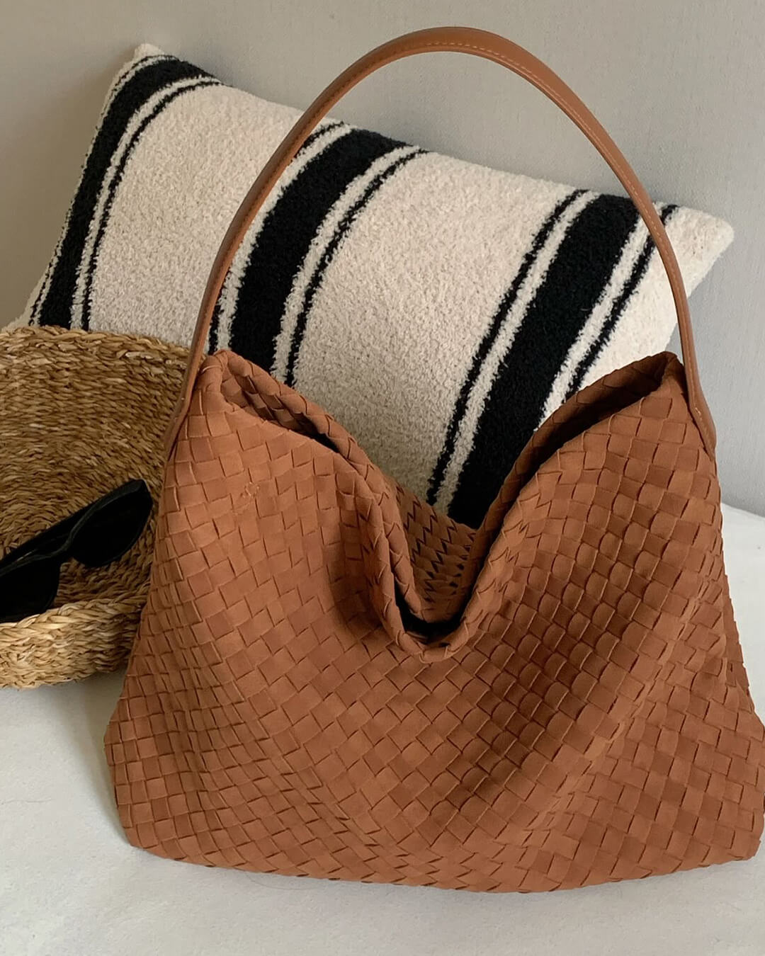 Borsa tote in pelle scamosciata Marceline