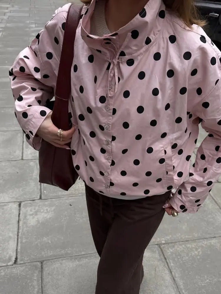 Giacca a pois con coulisse Margaret