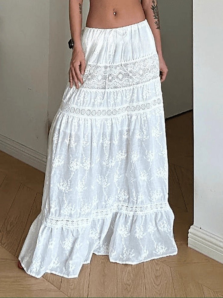 Completo boho con top corto e gonna lunga Margot