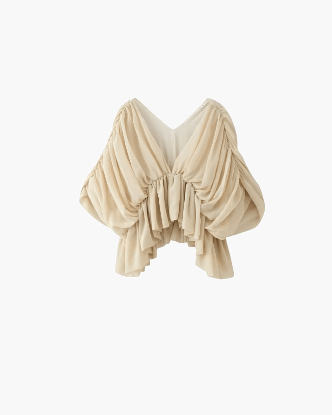 Top drappeggiato in chiffon Margot