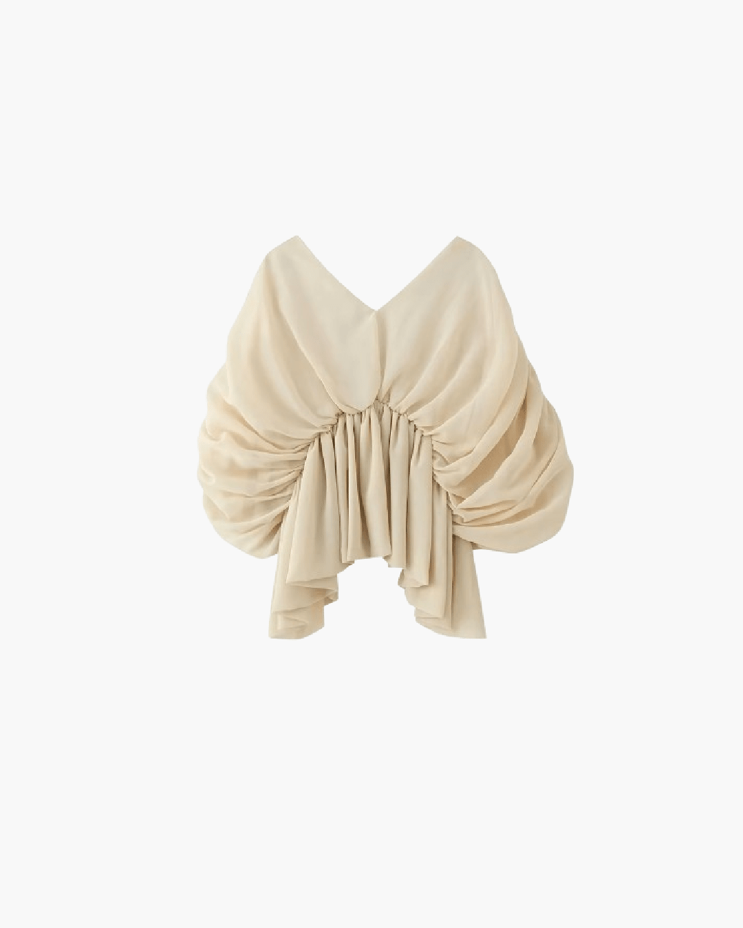 Top drappeggiato in chiffon Margot