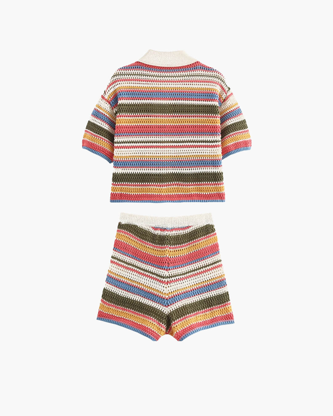 Completo corto in maglia a righe Margot