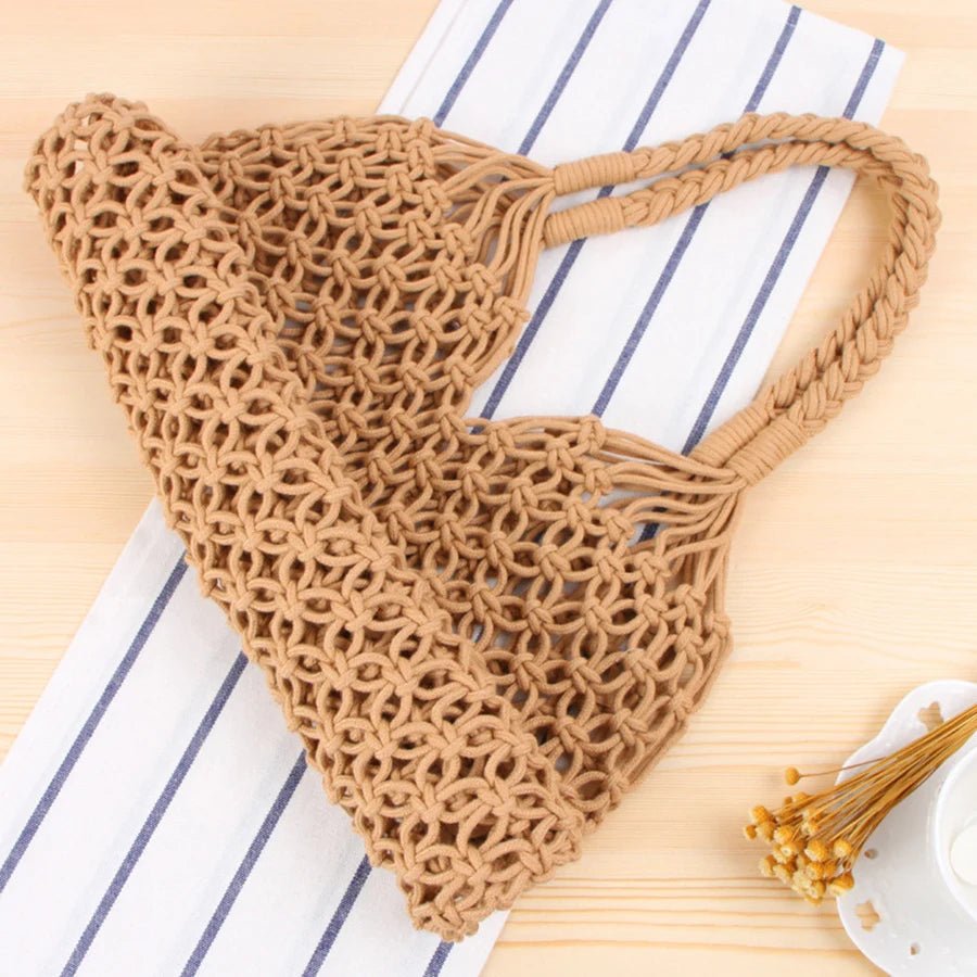 Borsa tote da spiaggia intrecciata Margot