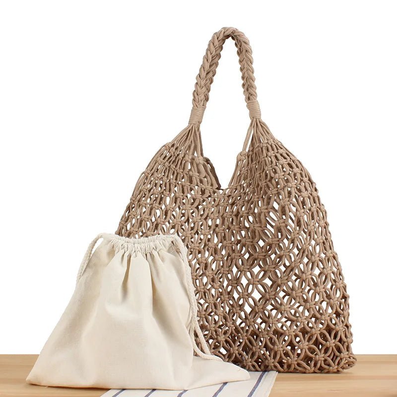 Borsa tote da spiaggia intrecciata Margot