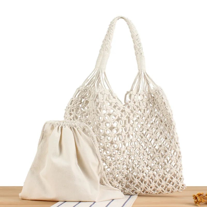Borsa tote da spiaggia intrecciata Margot