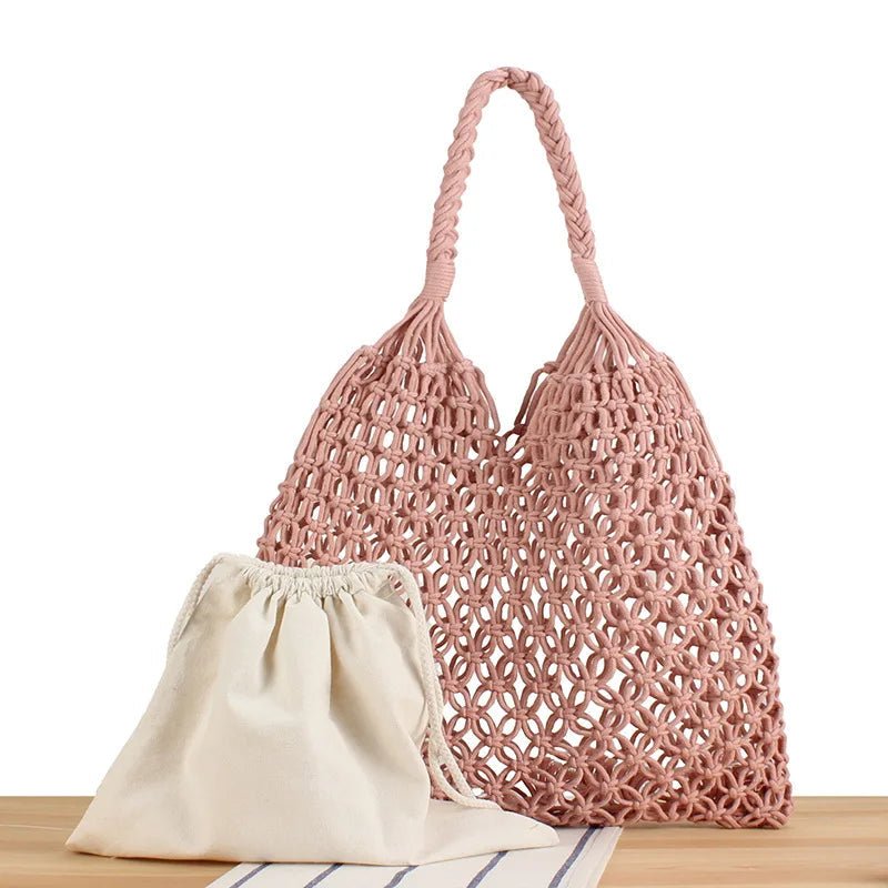 Borsa tote da spiaggia intrecciata Margot