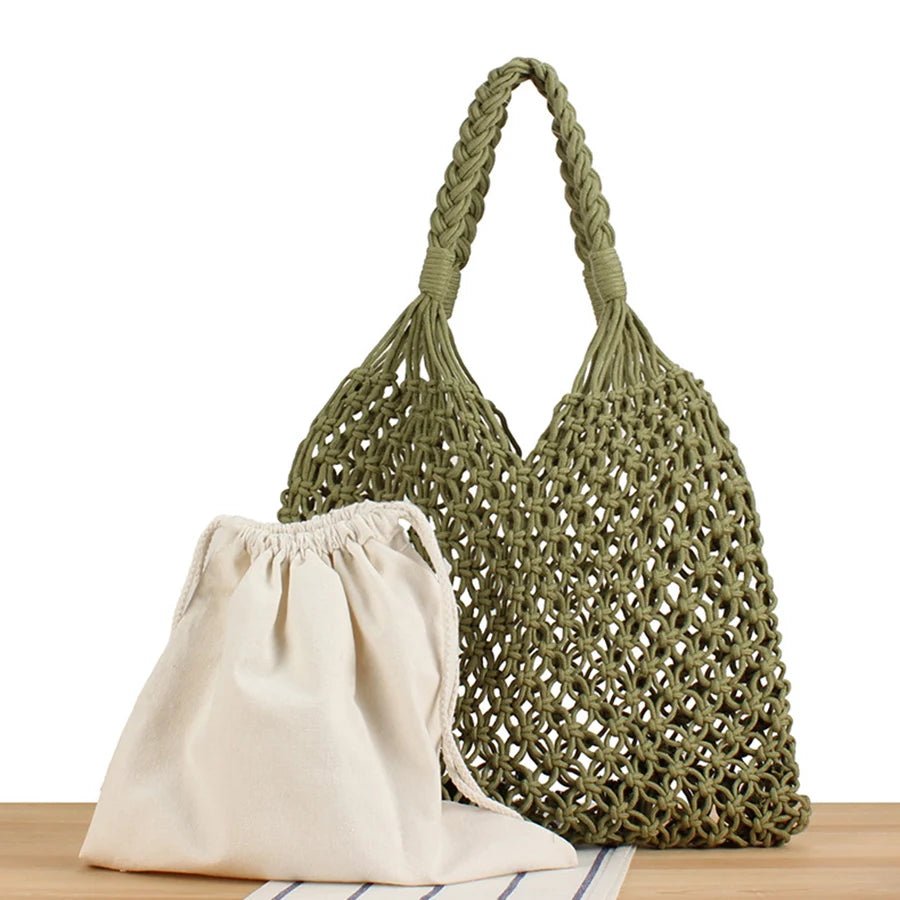 Borsa tote da spiaggia intrecciata Margot