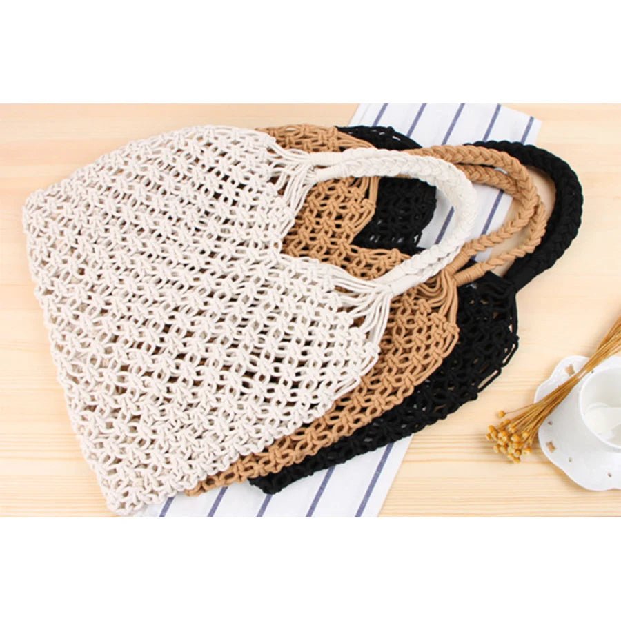 Borsa tote da spiaggia intrecciata Margot