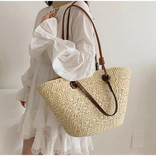 Borsa tote estiva intrecciata Margot