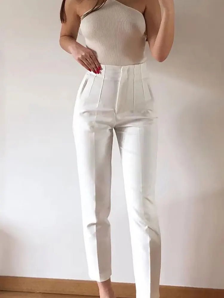 Pantaloni a sigaretta a vita alta Maricar