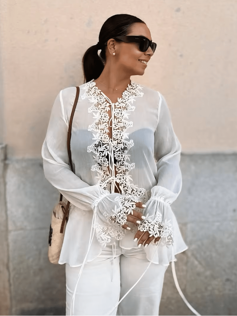 Cardigan traforato Marin