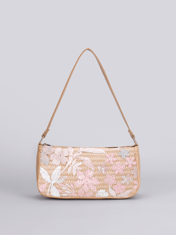 Borsa a spalla Marina ricamata con paillettes