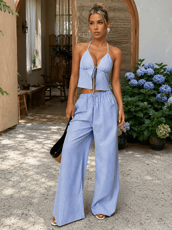 Set top halter a righe Mary