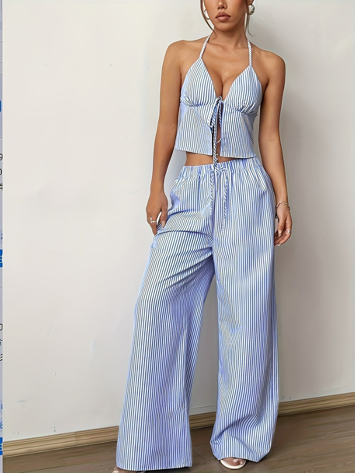 Set top halter a righe Mary