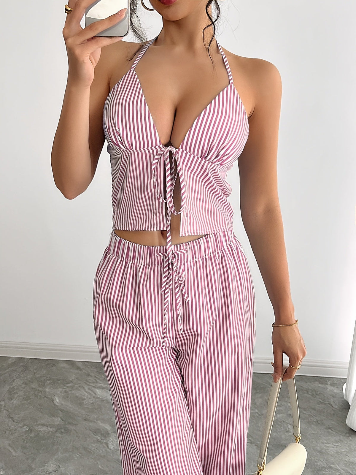 Set top halter a righe Mary