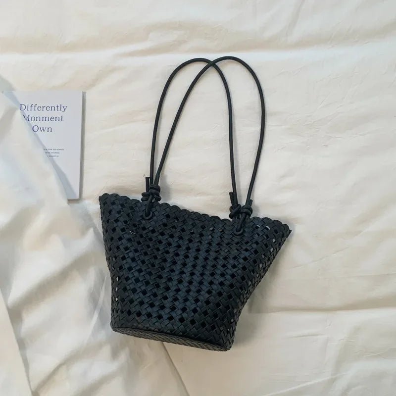 Borsa a secchiello intrecciata Matilde
