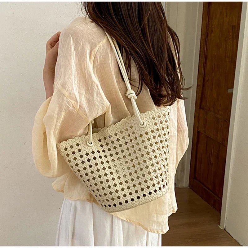Borsa a secchiello intrecciata Matilde