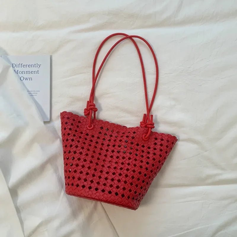 Borsa a secchiello intrecciata Matilde