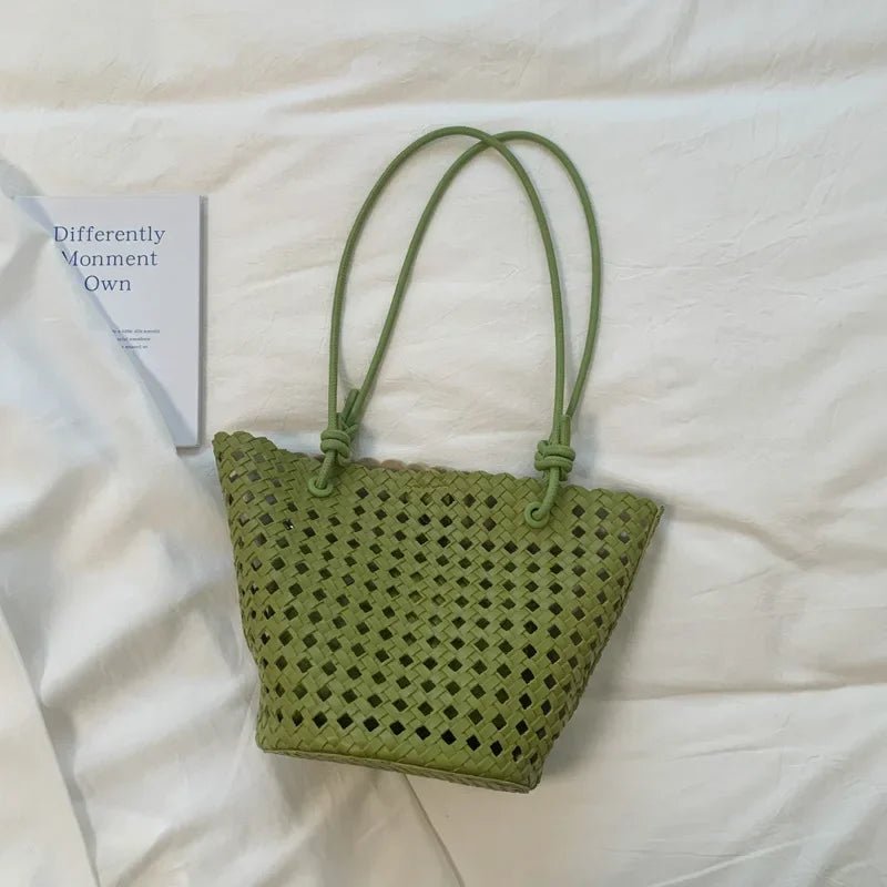 Borsa a secchiello intrecciata Matilde