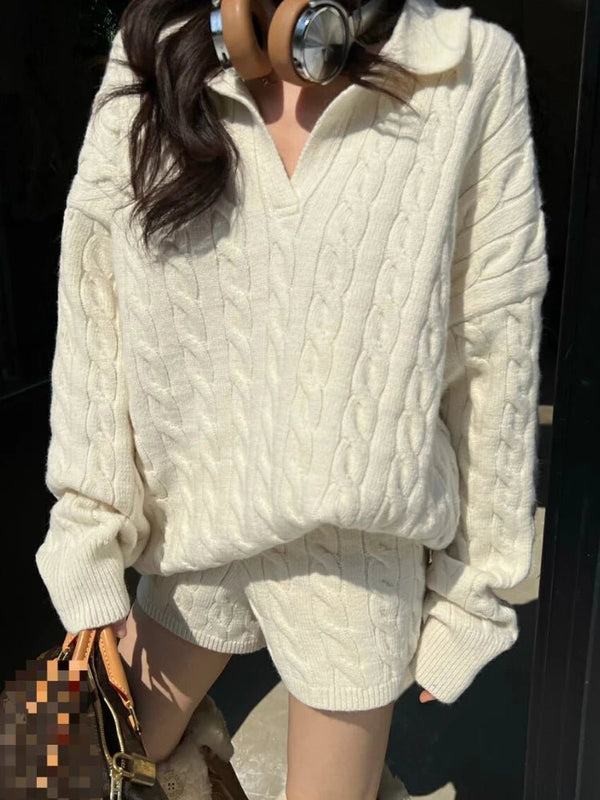 Set Maureen in maglia con polo a 2 pezzi