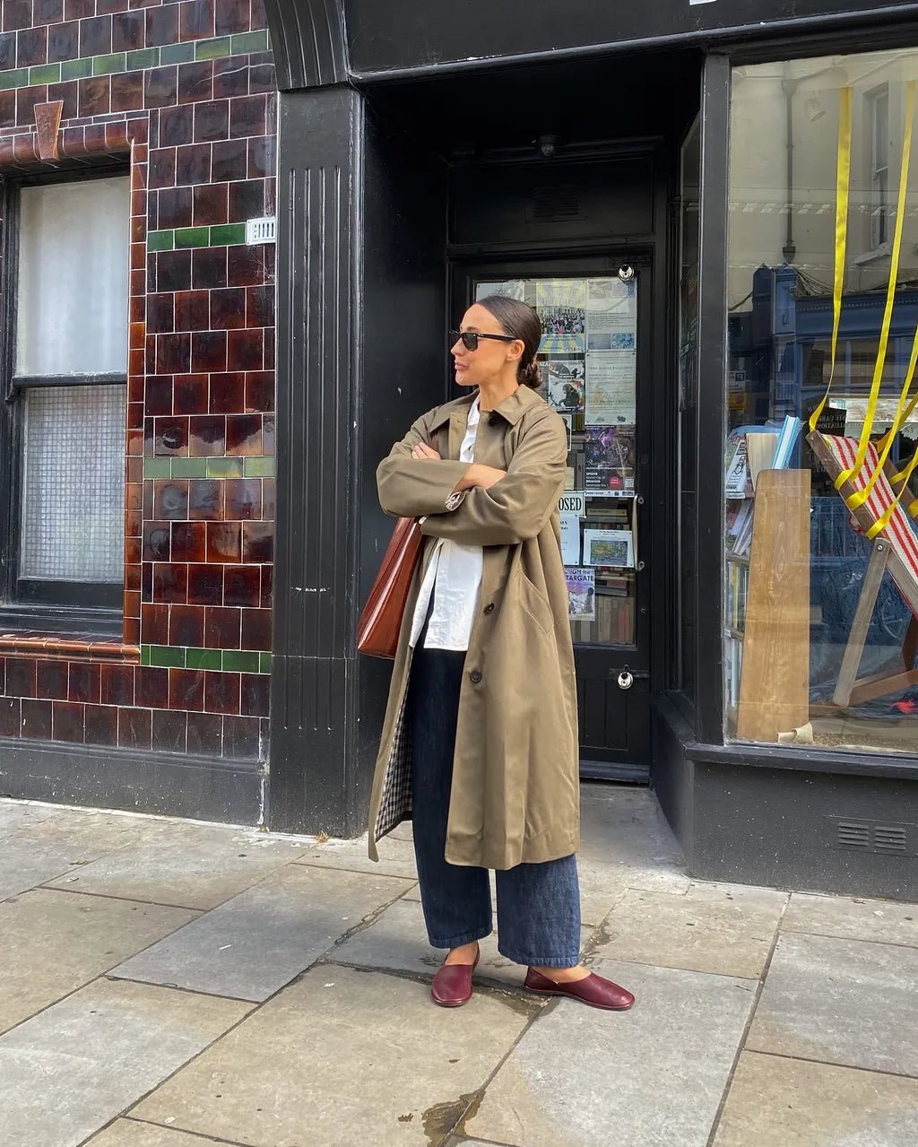 Cappotto trench lungo con bottoni Mavy