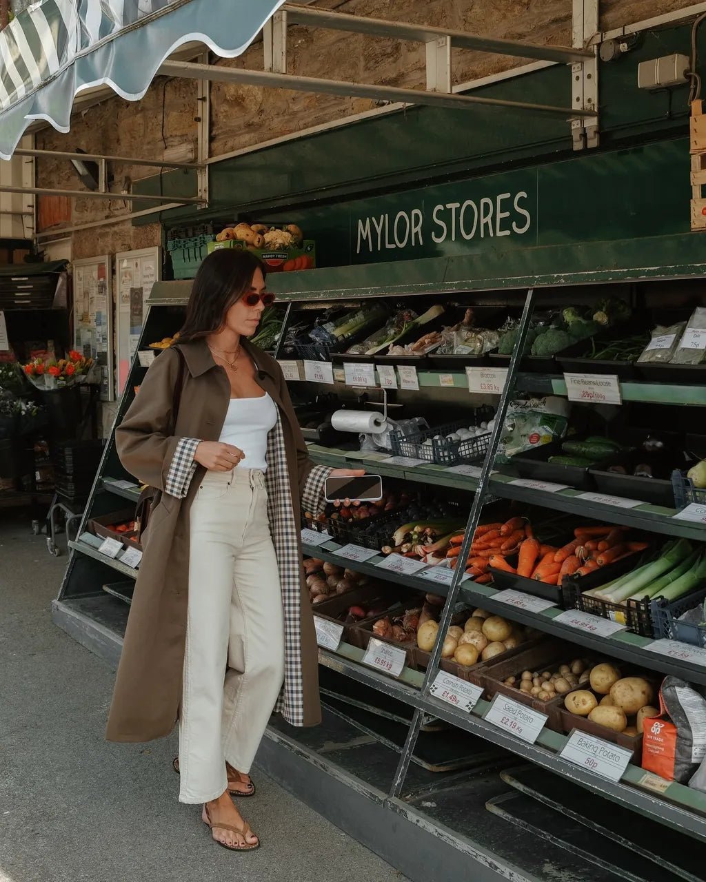Cappotto trench lungo con bottoni Mavy