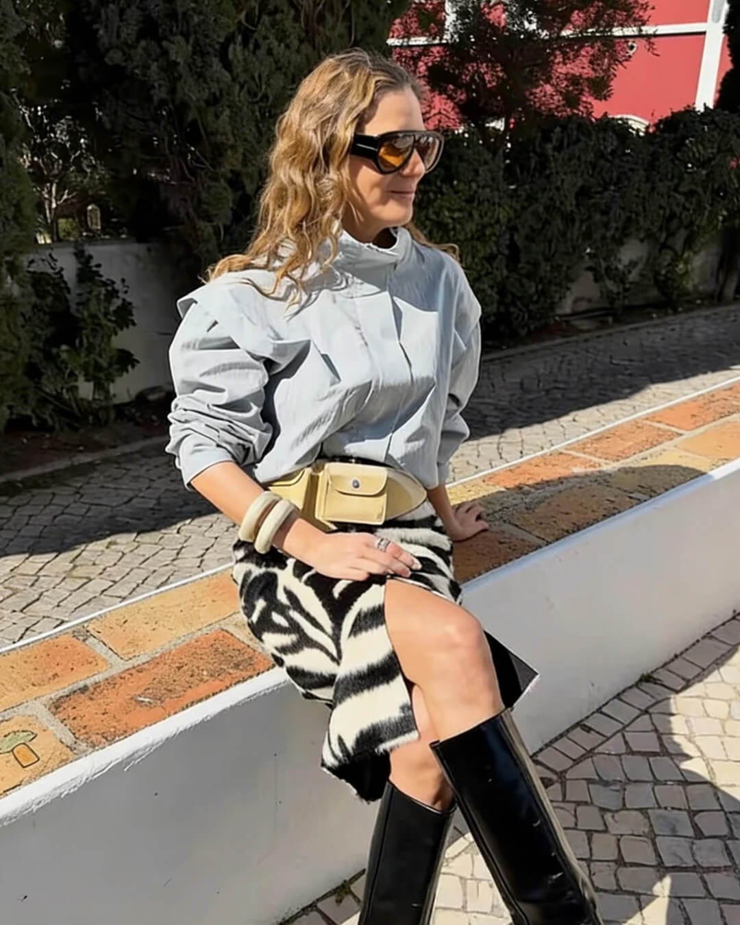 Giacca corta Melisande con collo alto