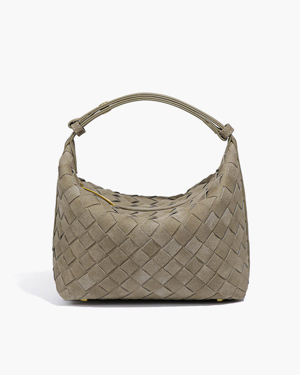 Borsa intrecciata in pelle scamosciata Mica