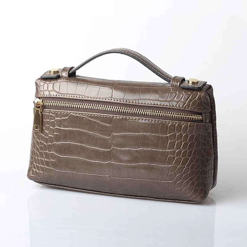 Pochette Minerva con motivo coccodrillo